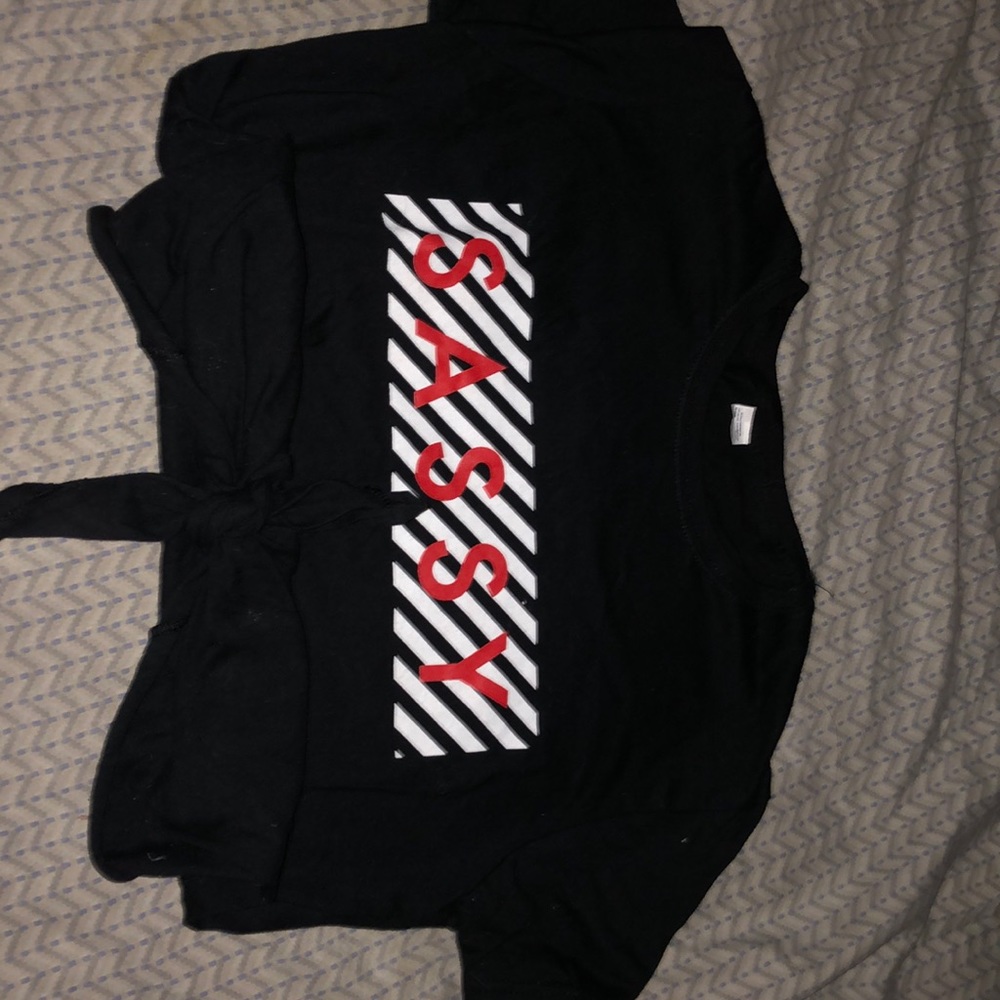 black sassy shirt with